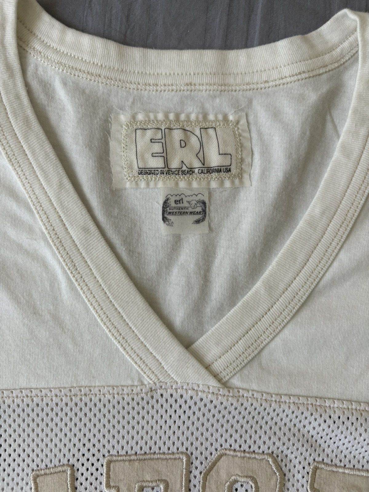 ERL ERL 76 California Football Jersey T-shirt in Off-White Size US XXL / EU 58 / 5 - 4 Thumbnail