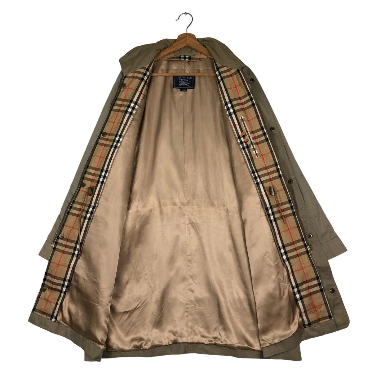 Burberry 🔥VINTAGE BURBERRYS LONG JACKET NOVA CHECK LINING Size US L / EU 52-54 / 3 - 13 Thumbnail