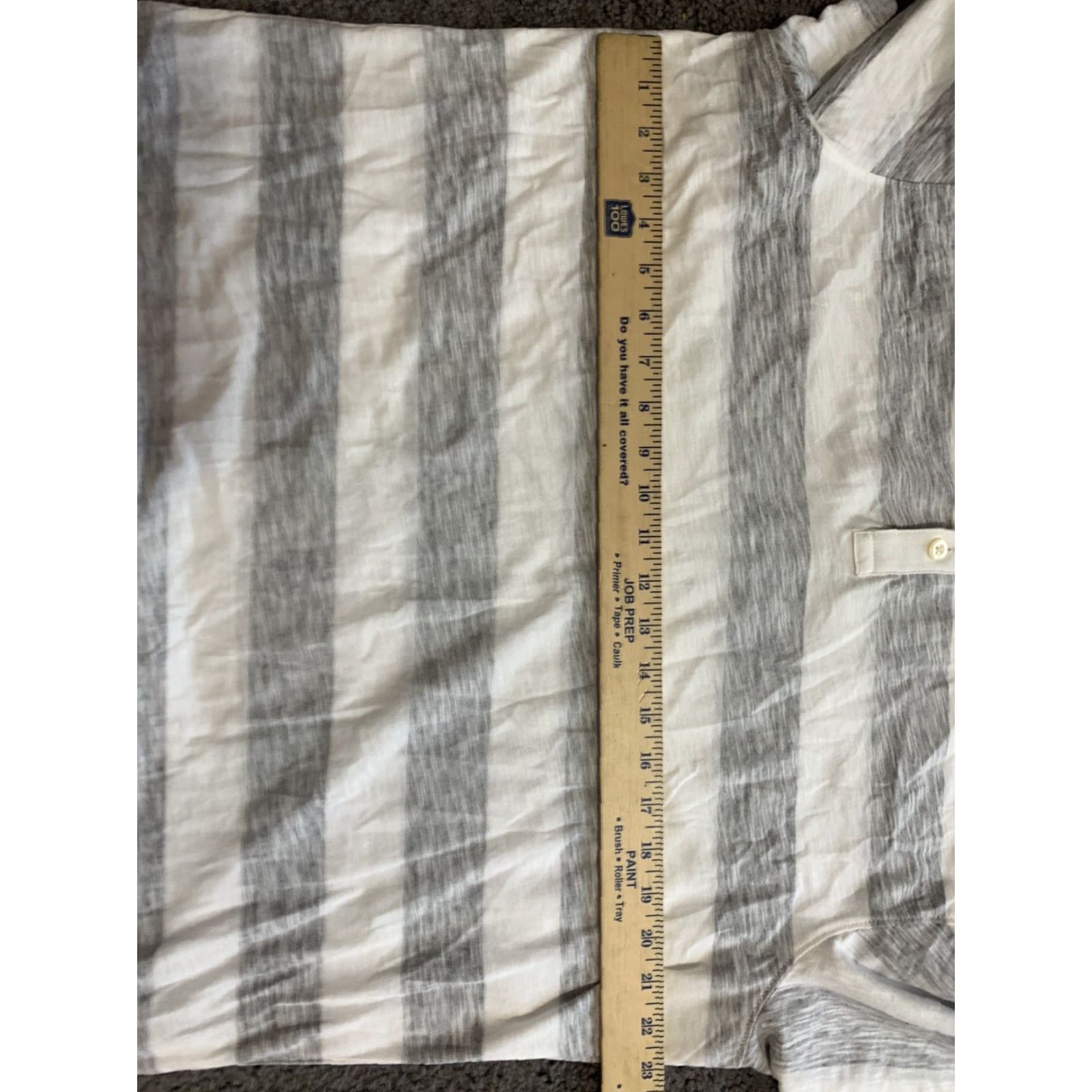 Banana Republic Banana Republic Polo Shirt XL White Gray Striped Short Sleeve Classic Mens Size US XL / EU 56 / 4 - 4 Thumbnail