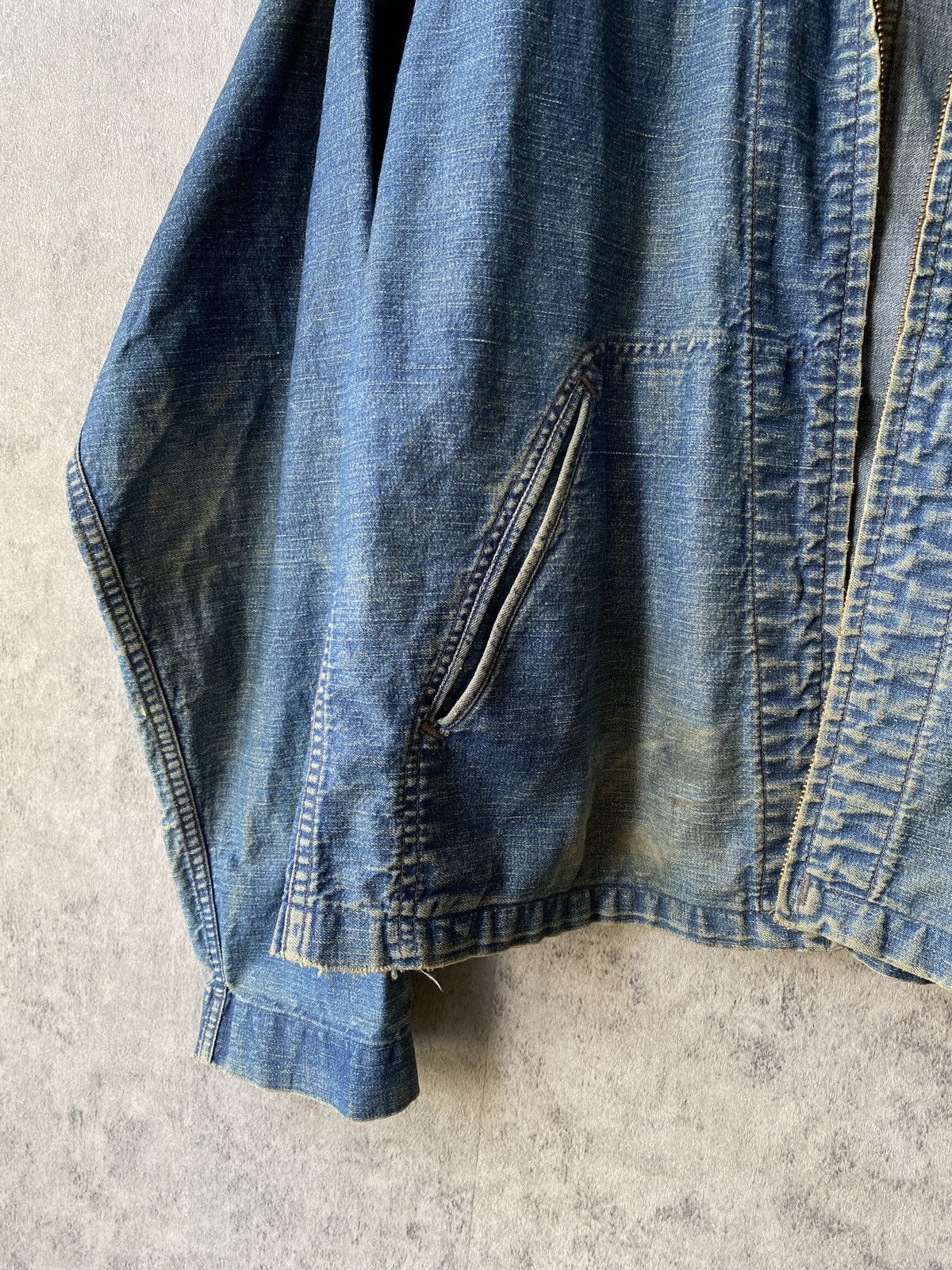 Naval Clothing Factory Vintage 50’s WMH HOFFMAN CONE MILLS Distressed Navy Jacket Size US L / EU 52-54 / 3 - 10 Thumbnail