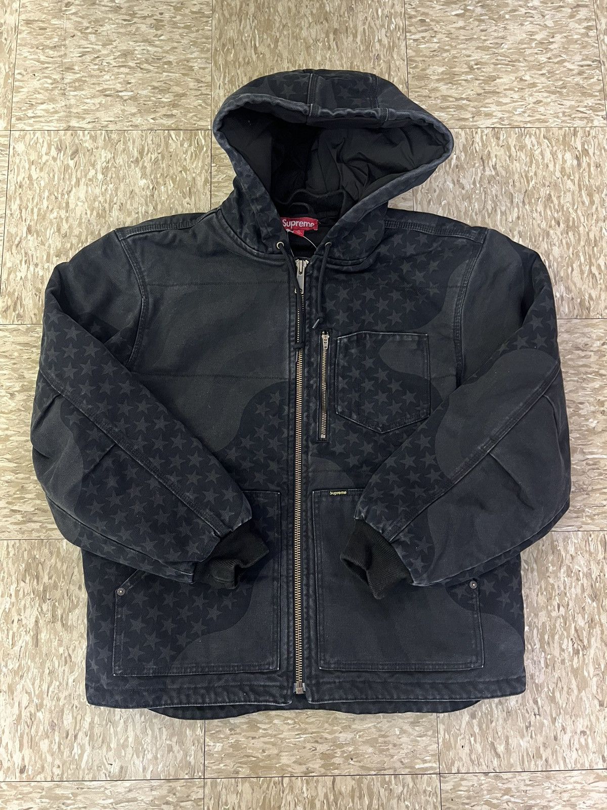 Supreme Supreme flag quilted hooded work jacket Size US M / EU 48-50 / 2 - 1 Thumbnail