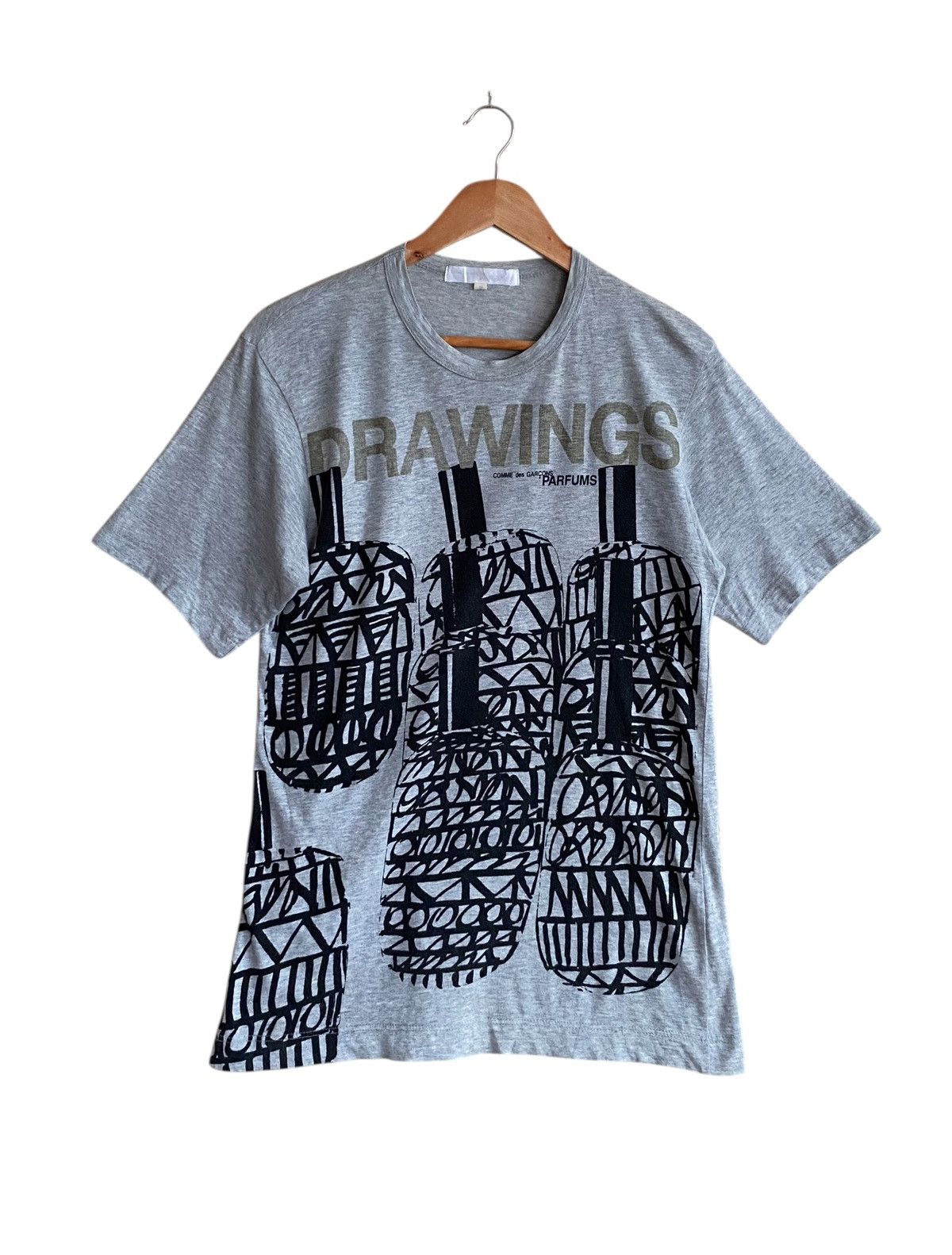 Comme des Garcons 2000ss CDG Shirt Silver Scale logo t shirt | Grailed