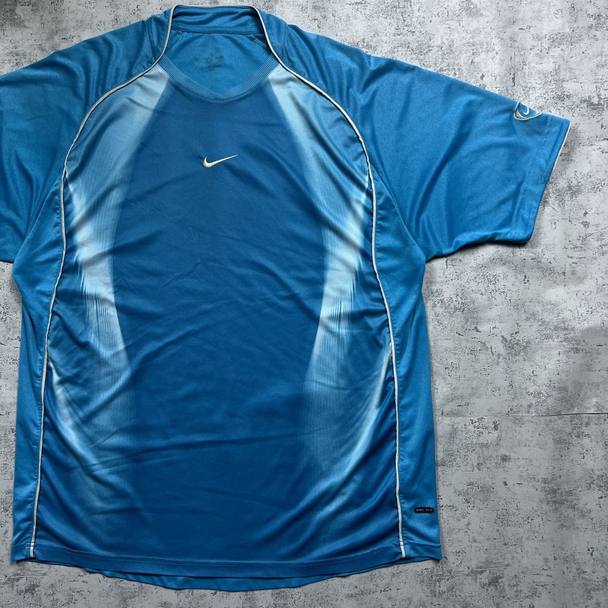 Nike 00s NIKE CENTRAL SWOOSH VINTAGE DRILL OVERSIZED TEE T-SHIRT Size US XL / EU 56 / 4 - 3 Thumbnail