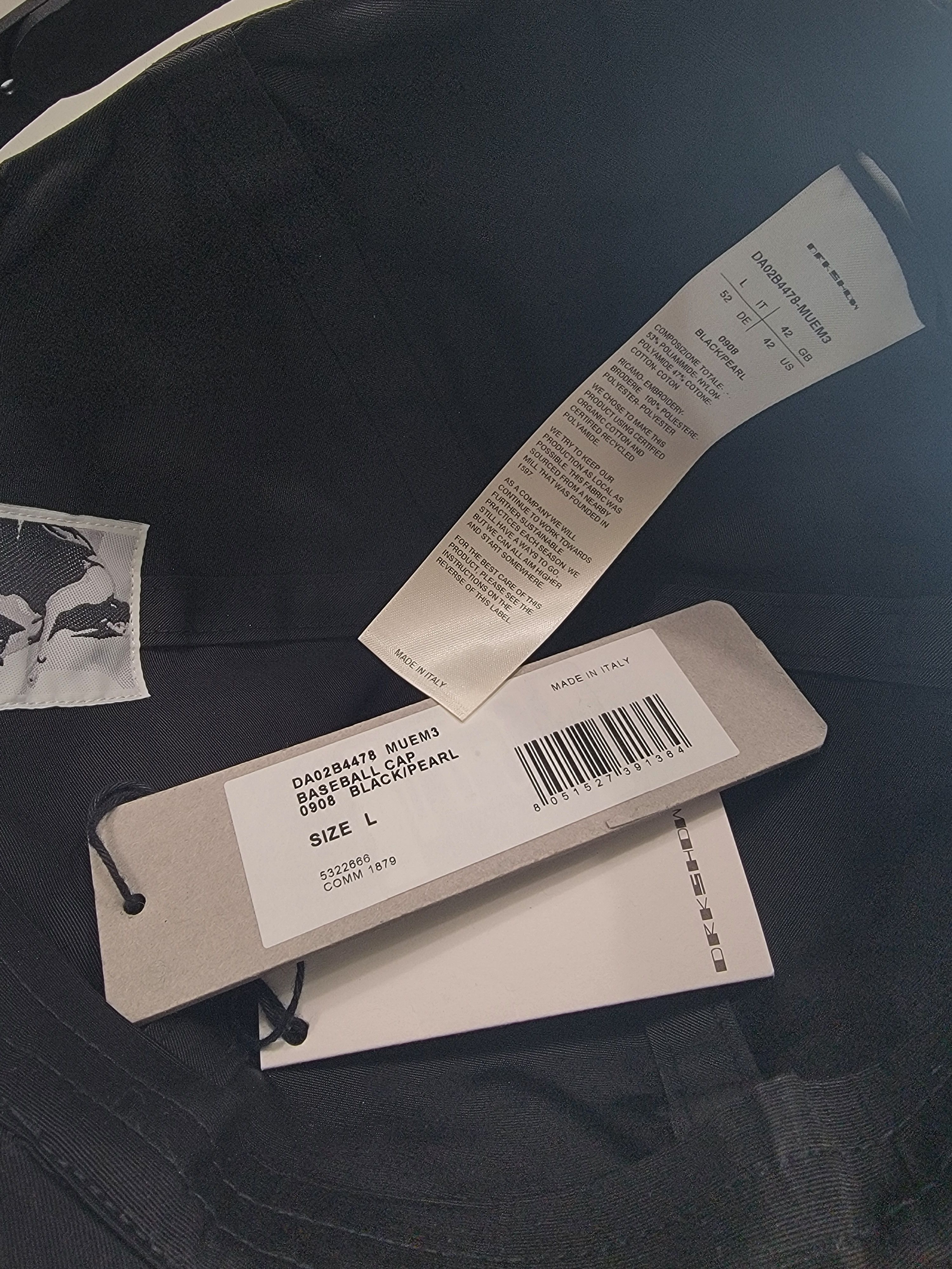 Rick Owens URINAL Baseball cap hat black large l Rick Owens Size ONE SIZE - 2 Thumbnail