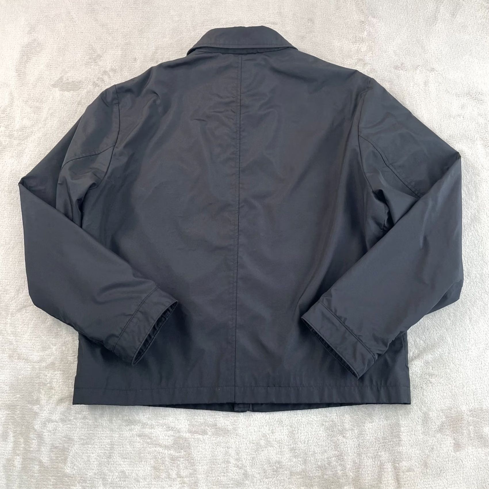 Banana Republic Banana Republic Jacket Men Large Black Minimalist Full Zip Pockets Collared Bomber Jacket Size US L / EU 52-54 / 3 - 7 Thumbnail