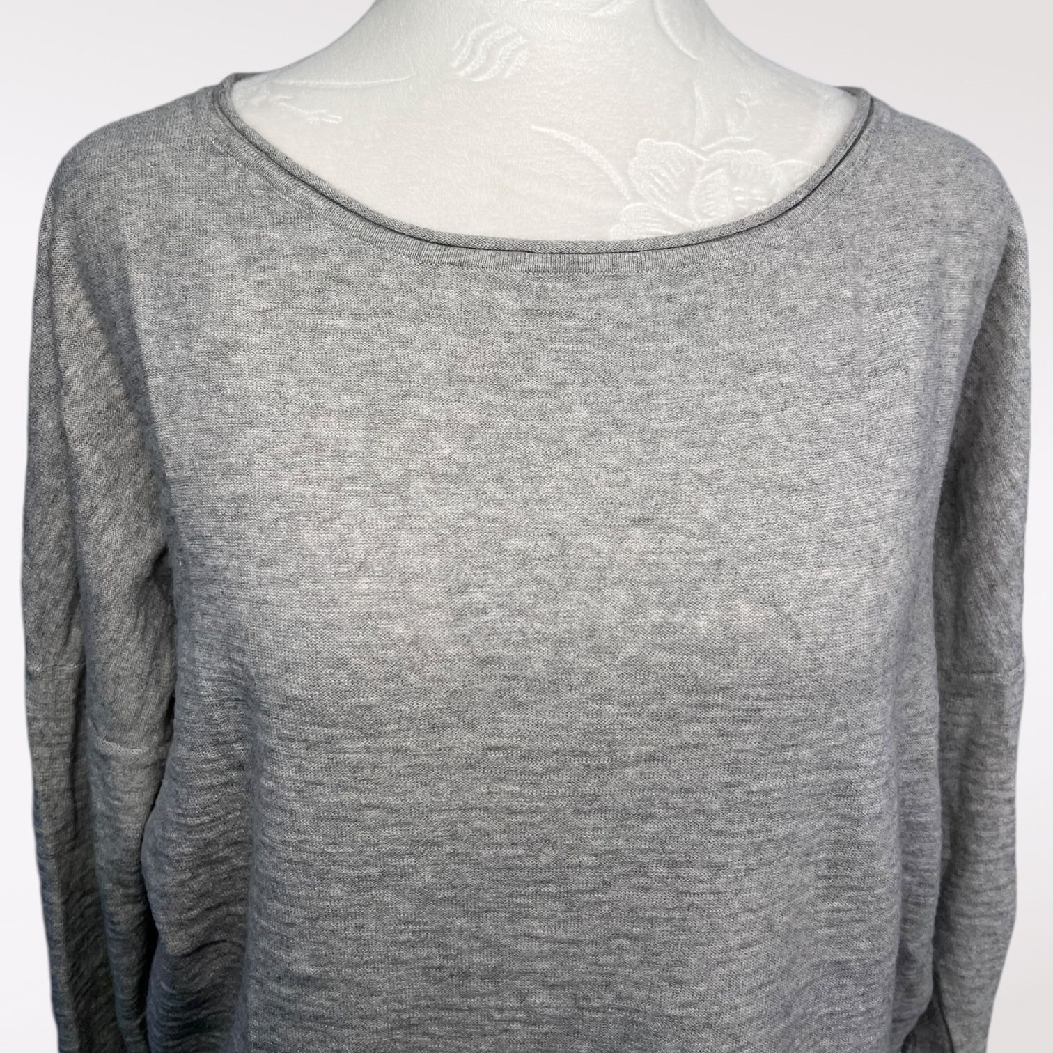 Vince Vince Knit Long Sleeve Top Drop Shoulder Gray Small Size S / US 4 / IT 40 - 2 Thumbnail