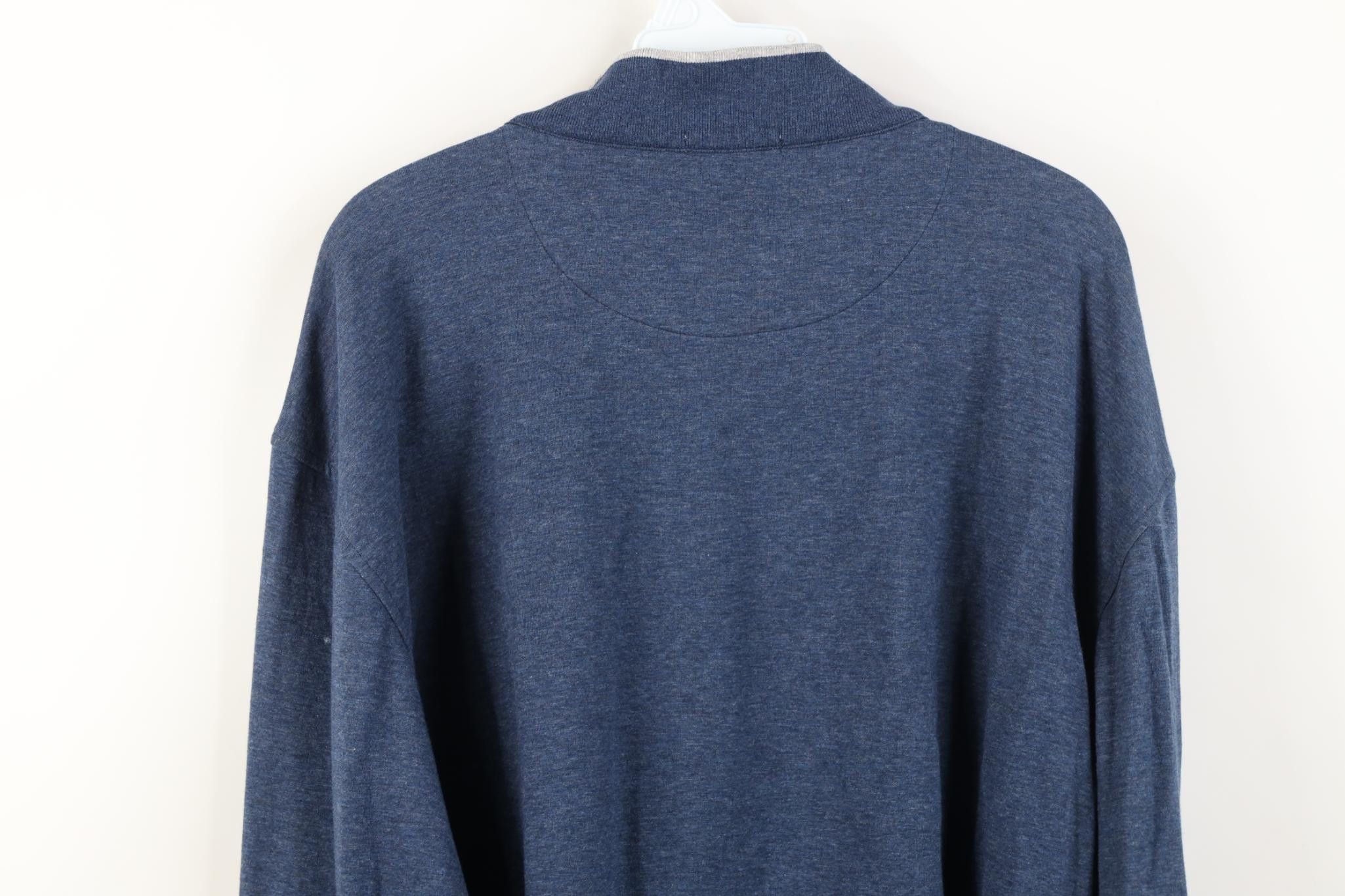 Vintage Oliver Ridley Touch Half Zip Pullover Sweater Heather Blue Size US XXL / EU 58 / 5 - 11 Thumbnail