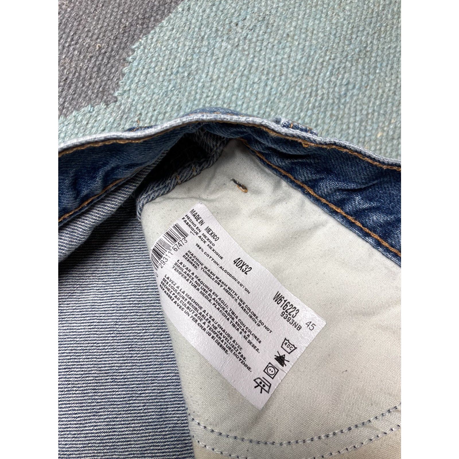 Dickies VINTAGE Dickies Jeans Baggy Straight Loose Relaxed Fit Skater Faded 38x31 Blue 90s Mens Jeans Size US 38 / EU 54 - 8 Thumbnail
