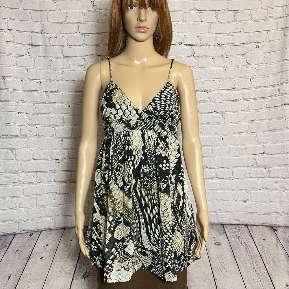 Zara New Zara Snake Print Babydoll Dress Top Size S Size S / US 4 / IT 40 - 3 Thumbnail