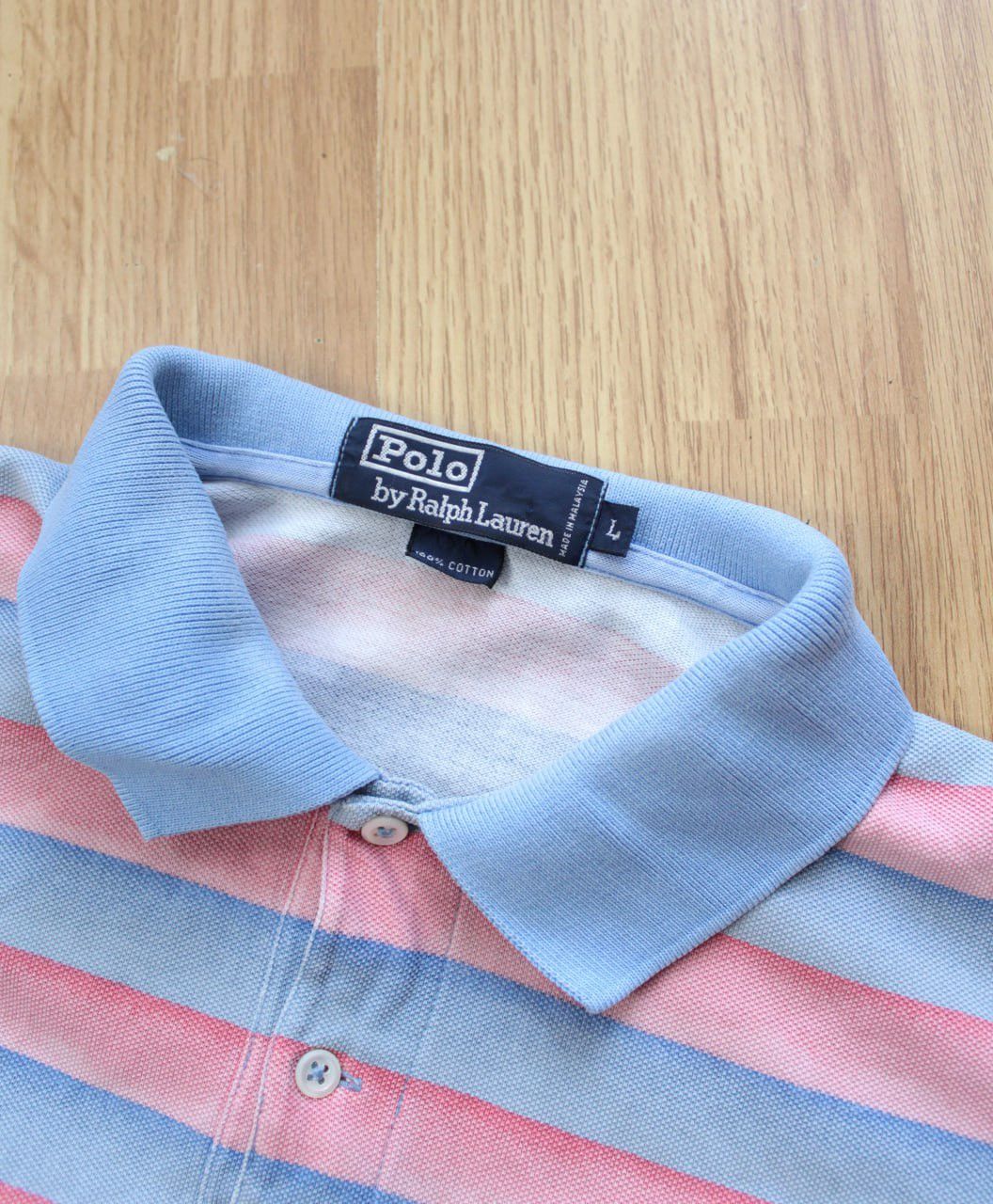 Polo Ralph Lauren 🔥 Vintage Polo Ralph Lauren Striped Gradient Polo Shirt Tee Size US L / EU 52-54 / 3 - 3 Thumbnail