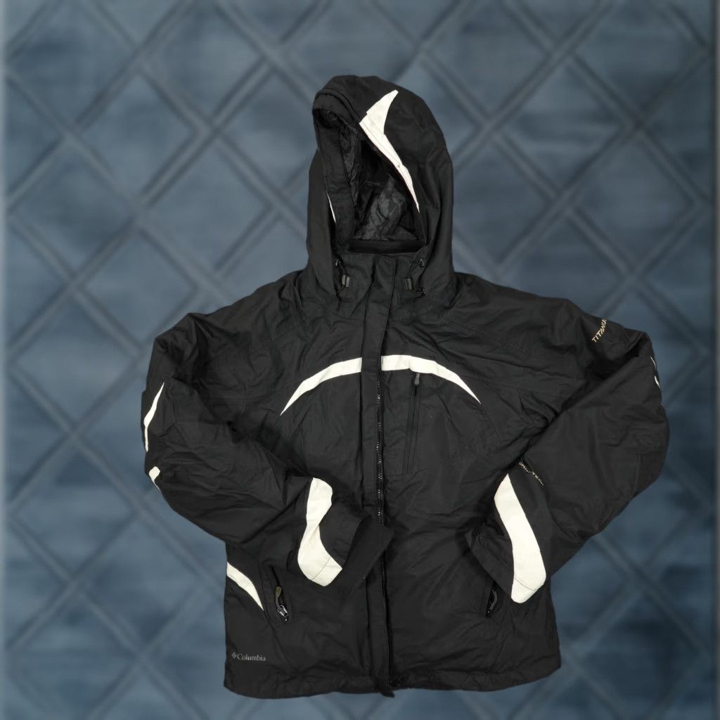 Columbia Jacket Womens Medium Black Titanium Omni-Tech Interchange 3-in-1 Ski