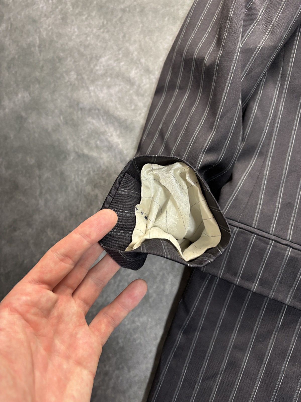 Dolce & Gabbana Dolce & Gabbana Suit Jacket Striped Wool Blazer Size 38R - 9 Thumbnail