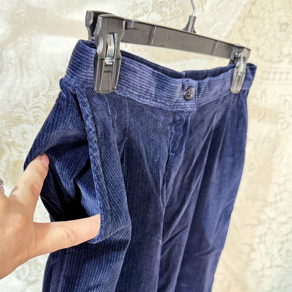 Vintage VTG 70s 80s Womens XS Corduroy High Rise Wide Leg Pants Prep Size 27" / US 4 / IT 40 - 9 Thumbnail