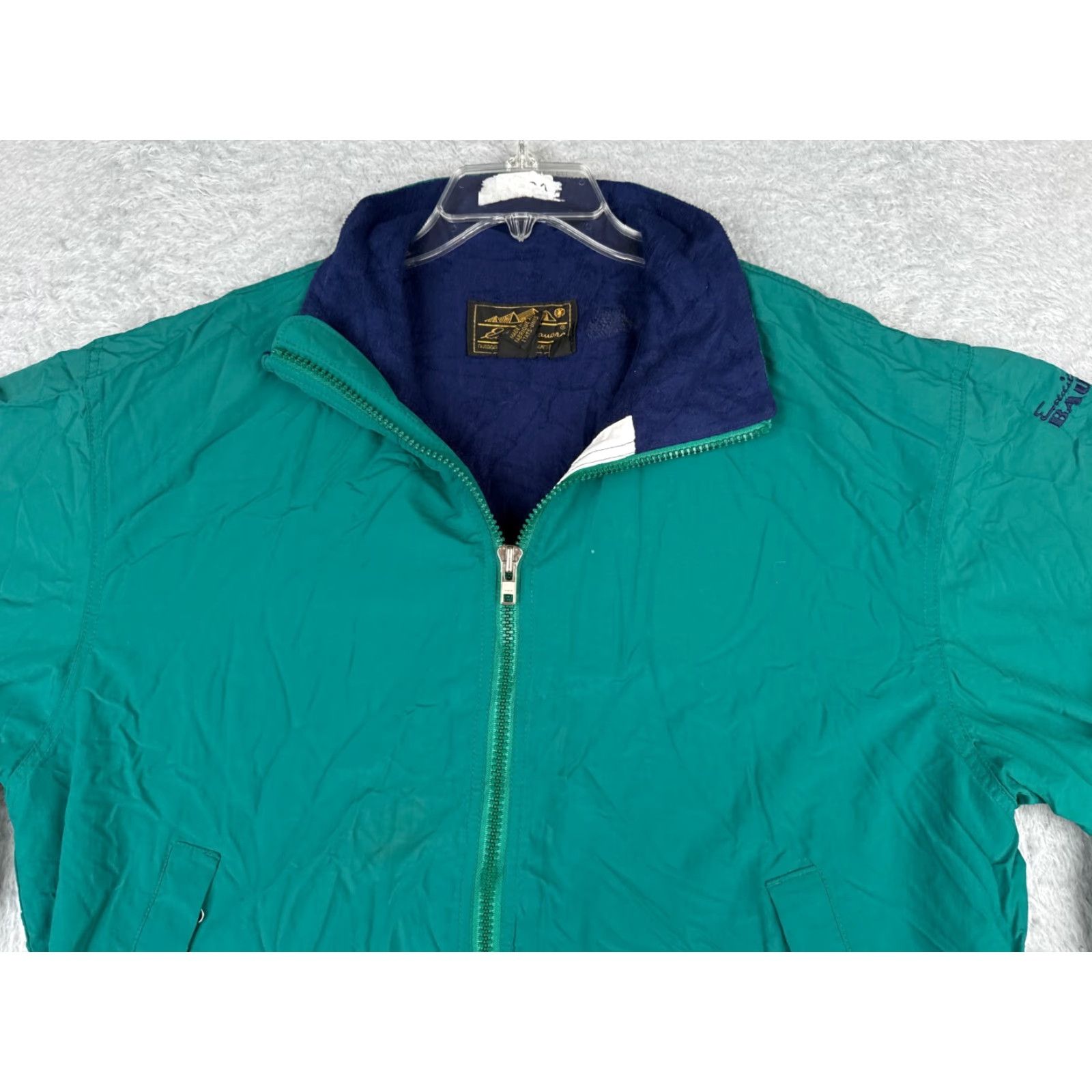 Eddie Bauer VINTAGE Eddie Bauer Jacket Womens Large Teal Full Zip Fleece Lined Nylon Shell Size L / US 10 / IT 46 - 4 Thumbnail