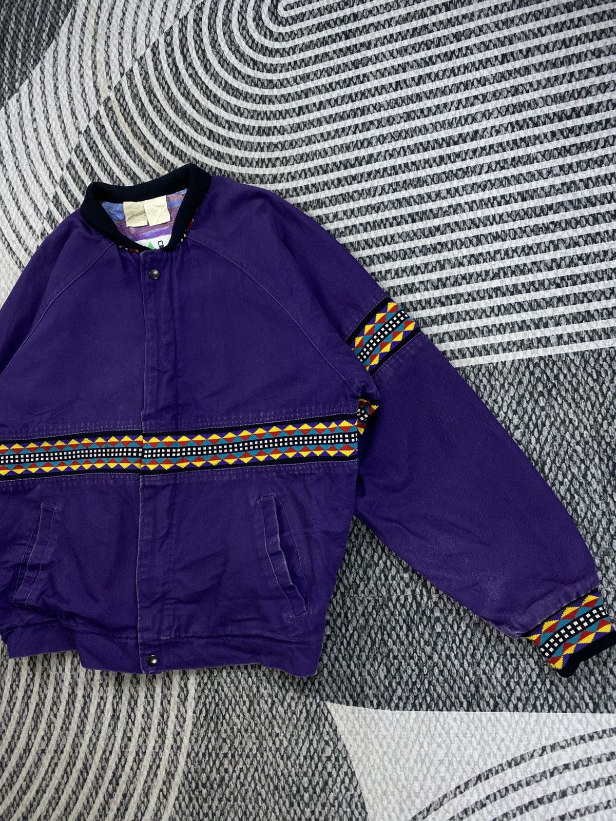 Carhartt Vintage 90s Liberty Carhartt Aztec Pattern Bomber Jacket Size US L / EU 52-54 / 3 - 5 Thumbnail