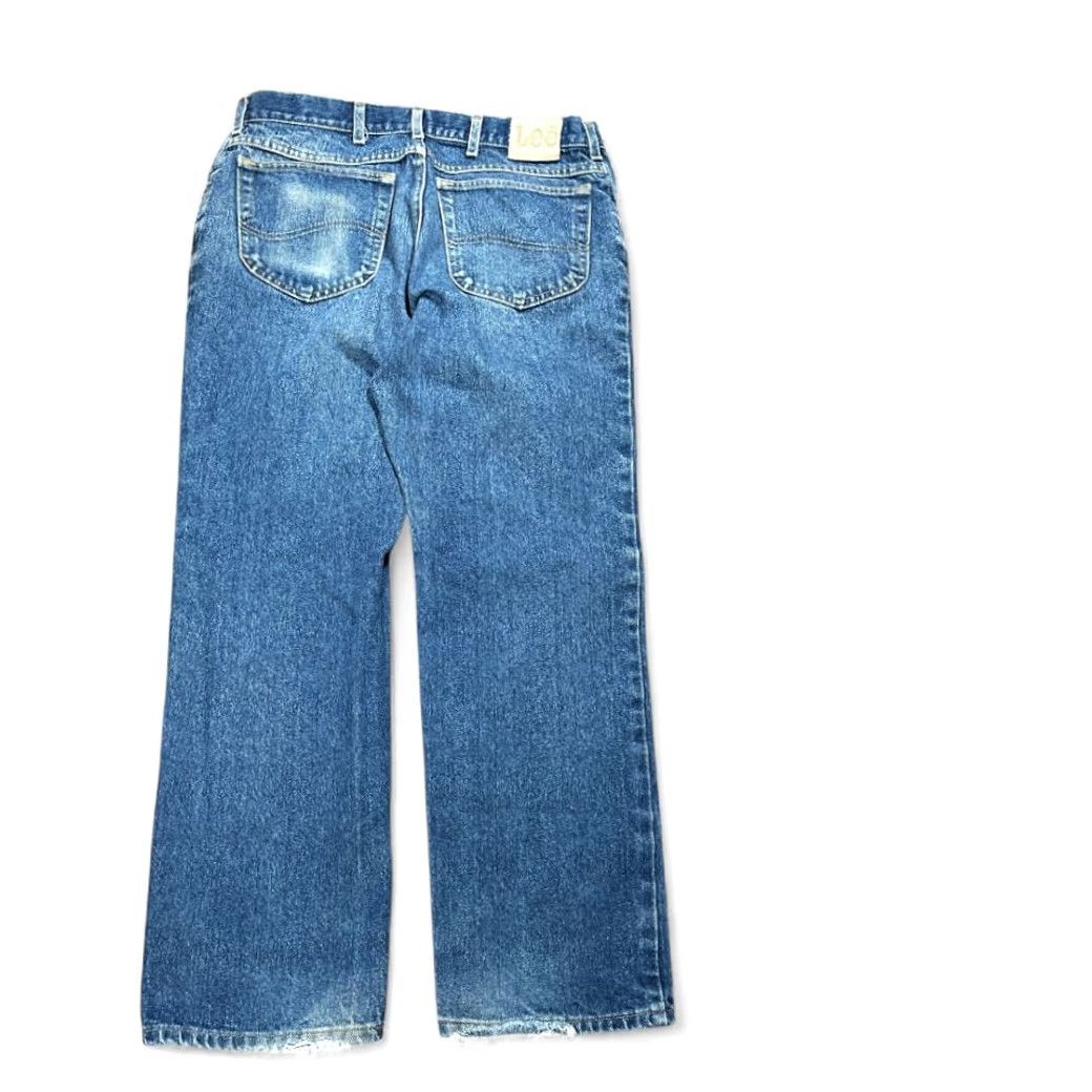 Lee VINTAGE Lee Jeans Mens 34x29 Blue Dark Wash Relaxed Fit Straight Denim Fade 90s Jeans Mens 34 Blue 90s Denim Lee Size US 34 / EU 50 - 2 Thumbnail