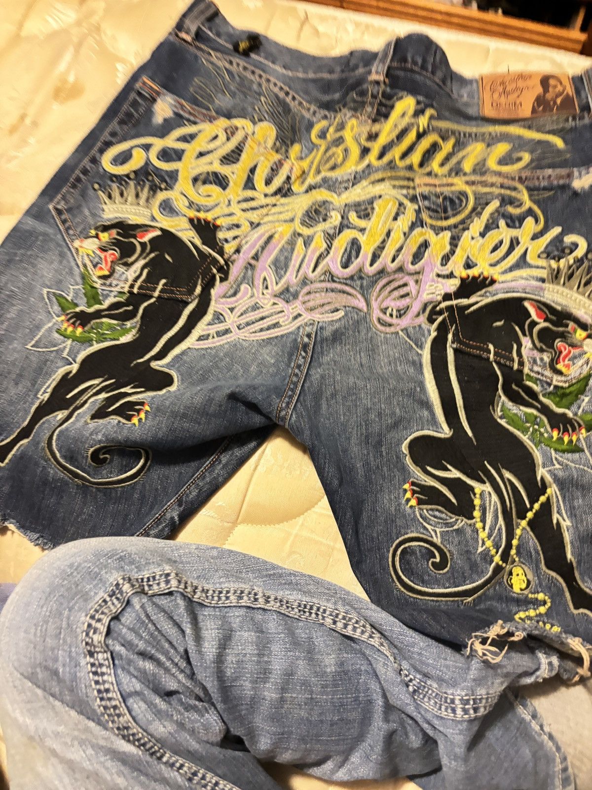 Christian Audigier × Ed Hardy × Vintage Panther denim Size US 42 / EU 58 - 1 Thumbnail