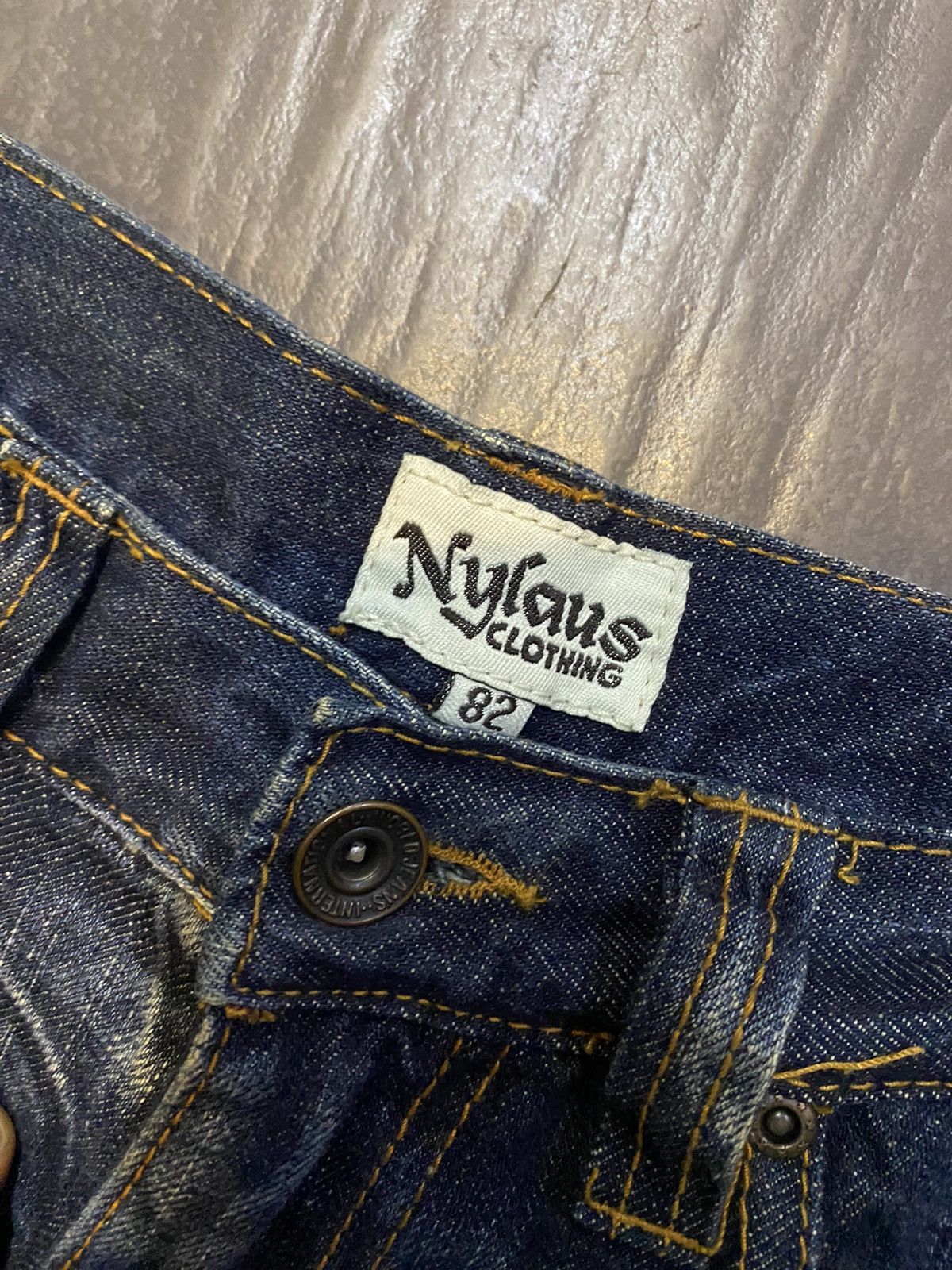 Japanese Brand Flare jeans Nylons Boot Cut crazy lightning Size US 33 - 6 Thumbnail
