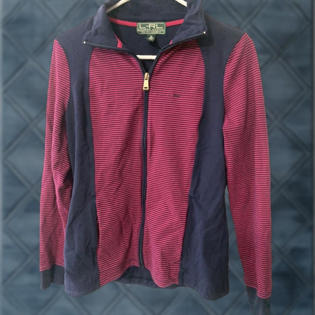 Ralph Lauren Ralph Lauren Lauren Active Women's Navy/Pink Full-Zip Jacket MEDIUM Size M / US 6-8 / IT 42-44 - 1 Thumbnail