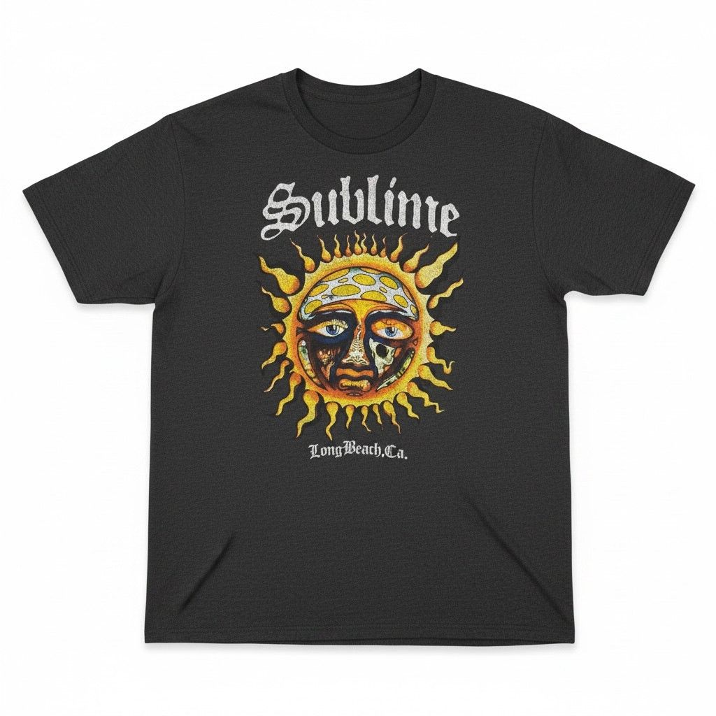 Sublime Sublime Graphic T Shirt Women's Large Gray Sun Long Beach Size L / US 10 / IT 46 - 1 Thumbnail