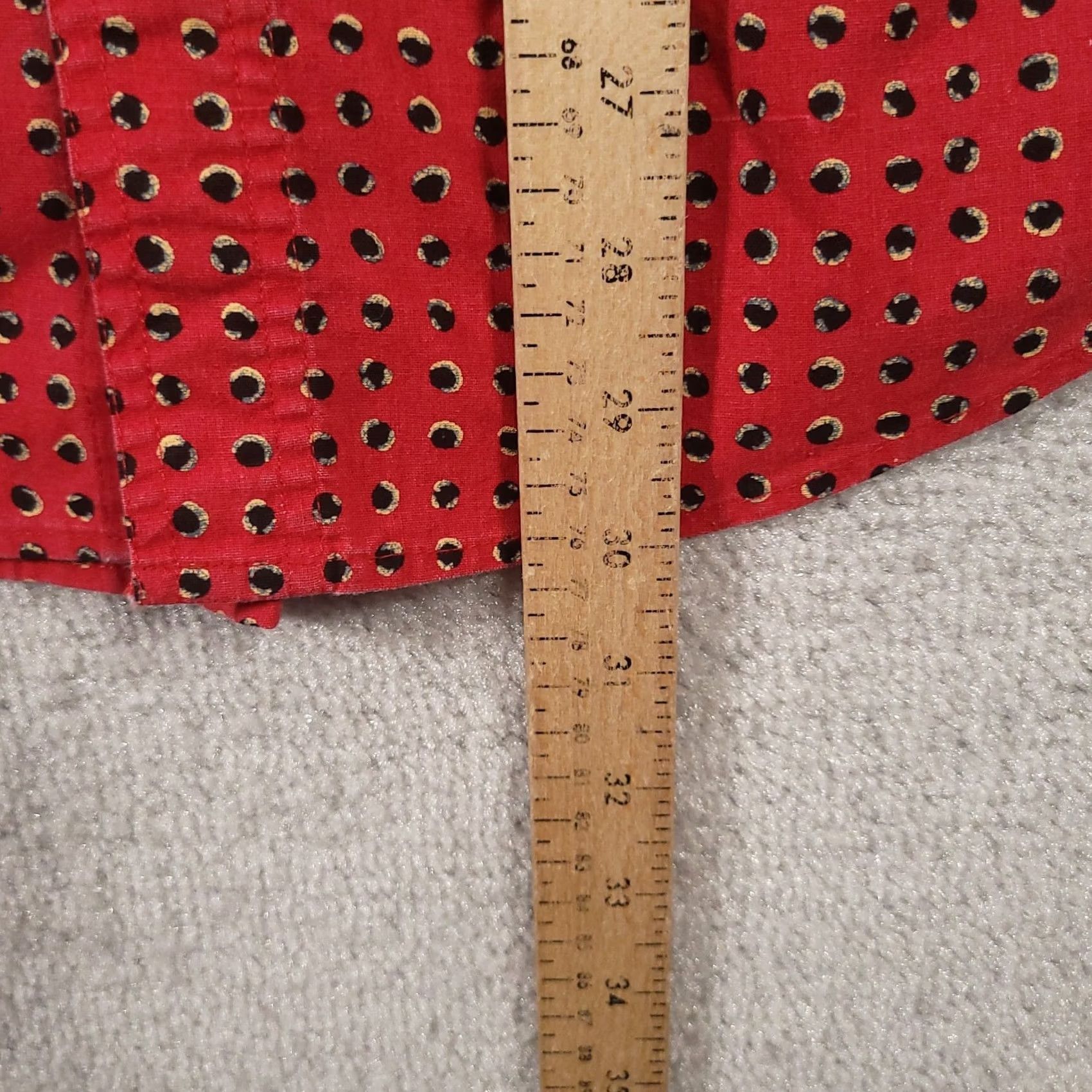 Vintage VINTAGE Robert Bruce Shirt Mens Large Red All Over Print Short Sleeve Shirt Size US L / EU 52-54 / 3 - 6 Thumbnail