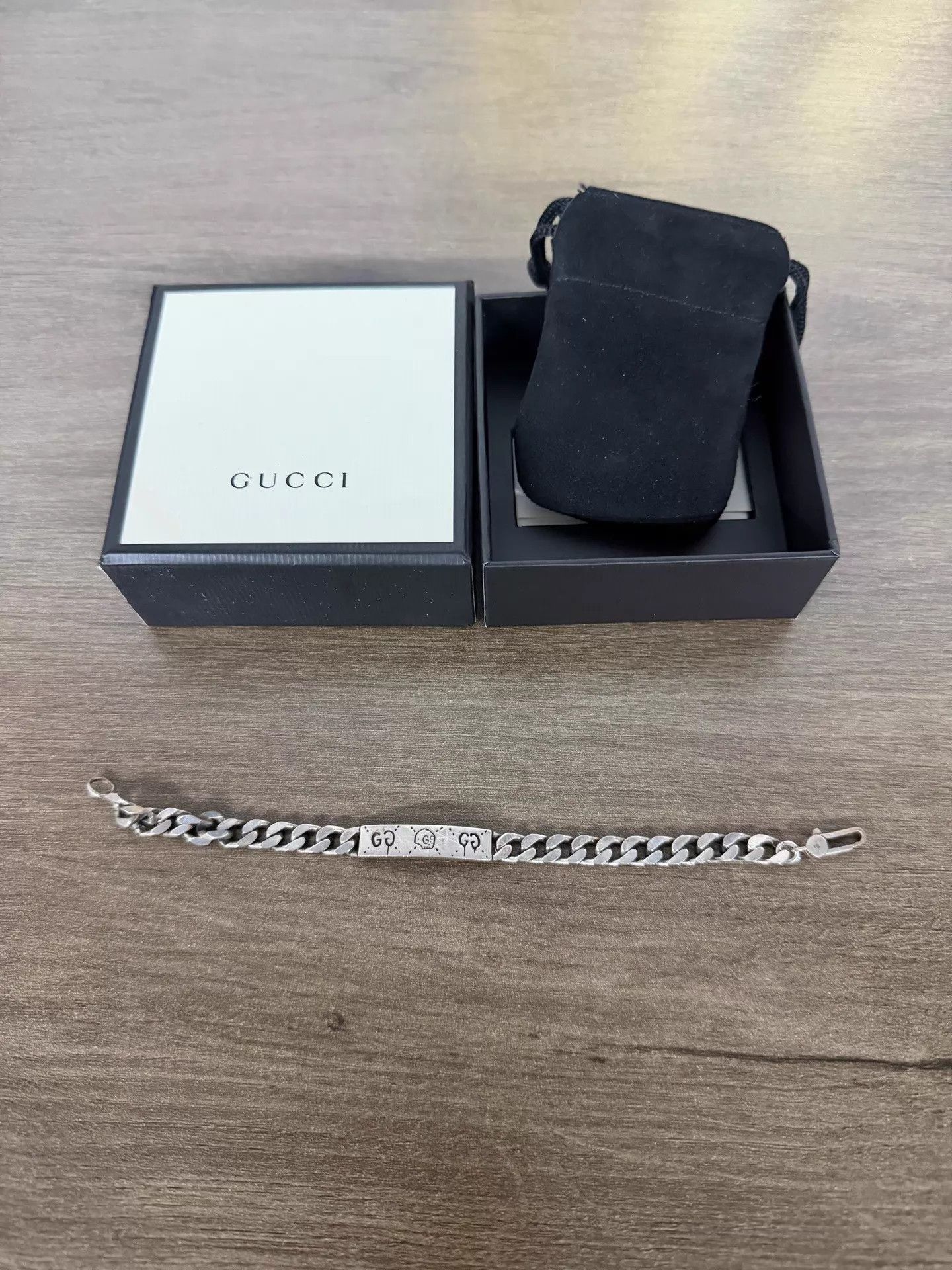 Gucci Gucci Elf Skull Cuban link bracelet silver unisex new Size ONE SIZE - 1 Thumbnail