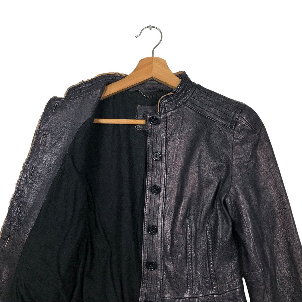 Hysteric Glamour CROPPED BIKER LEATHER JACKET BANANA REPUBLIC 14th ADDICTION Size US XS / EU 42 / 0 - 14 Thumbnail