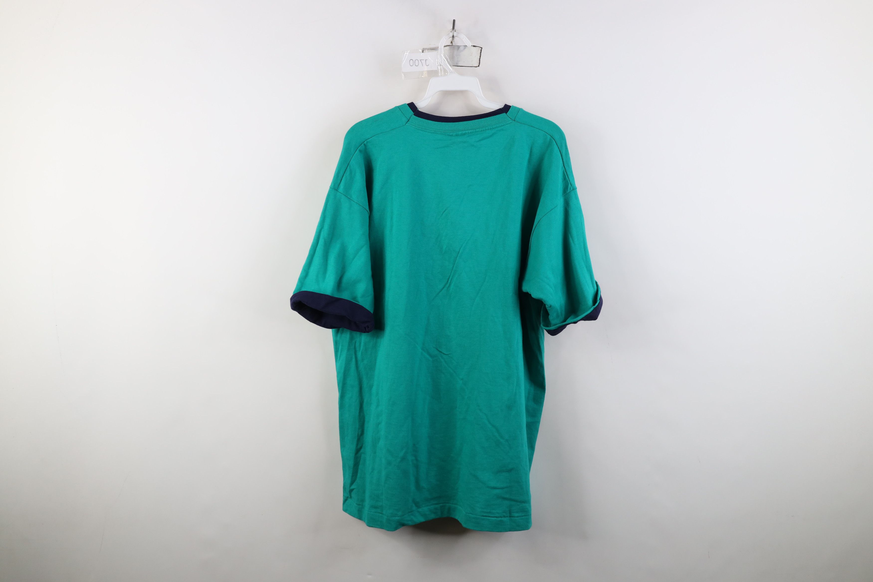 Vintage Deadstock Vintage 90s Streetwear Layered T-Shirt Teal USA Size US L / EU 52-54 / 3 - 10 Thumbnail