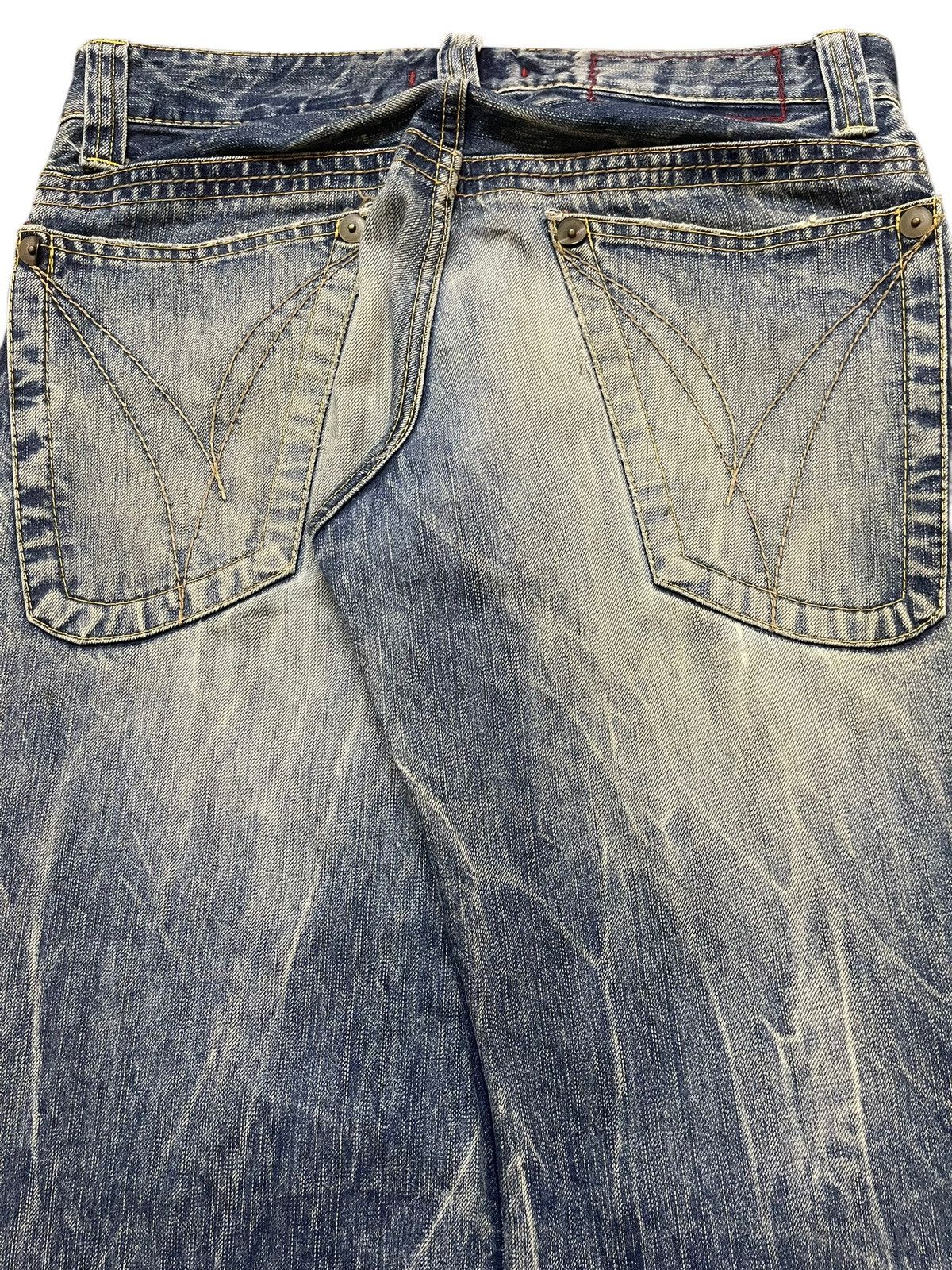 If Six Was Nine Vintage Japanese Brand Faded Thunder Wash Style Loose Jeans Size US 32 / EU 48 - 6 Thumbnail