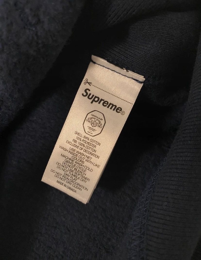 Supreme × Swarovski Supreme x Swarovski Hoodie - Small - Navy/Gold Size US S / EU 44-46 / 1 - 6 Thumbnail