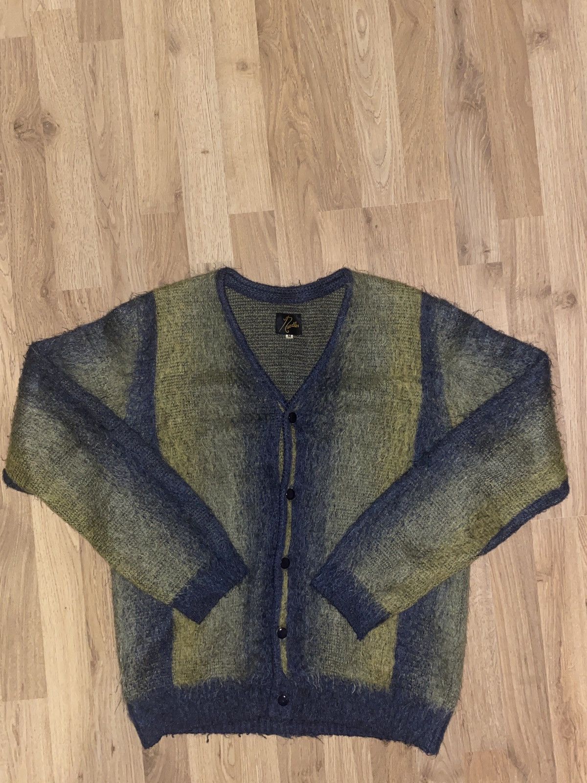Needles Needles x Beams Plus Green Mohair Cardigan Size US M / EU 48-50 / 2 - 8 Thumbnail