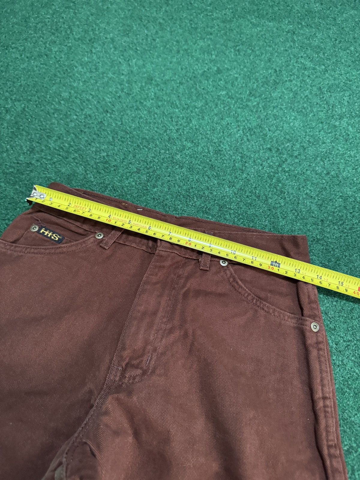 Vintage His Jeans Vintage Brown Jorts 90s 26 Waist 11” Denim Shorts Size US 26 / EU 42 - 5 Thumbnail