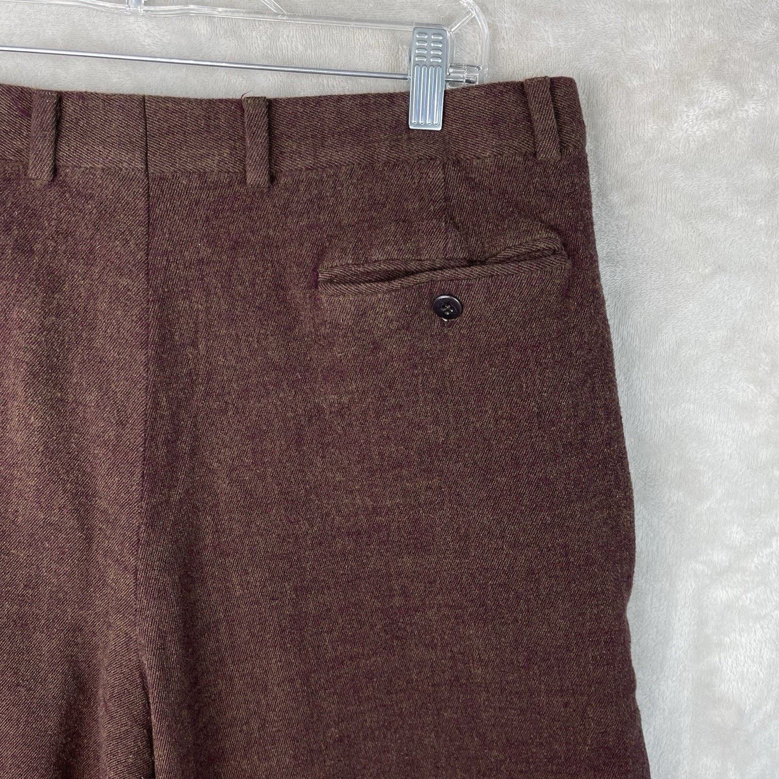 Zanella Zanella Platinum Duncan Burgandy Wool Dress Pants Italy Size US 36 / EU 52 - 8 Thumbnail