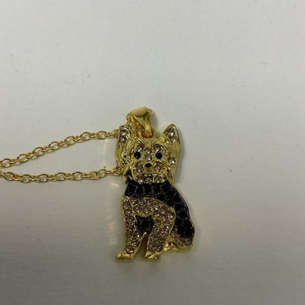 The Unbranded Brand NWT Gold Tone Necklace Yorkie Charm Pet Puppy Jewelry Gift Size ONE SIZE - 9 Thumbnail