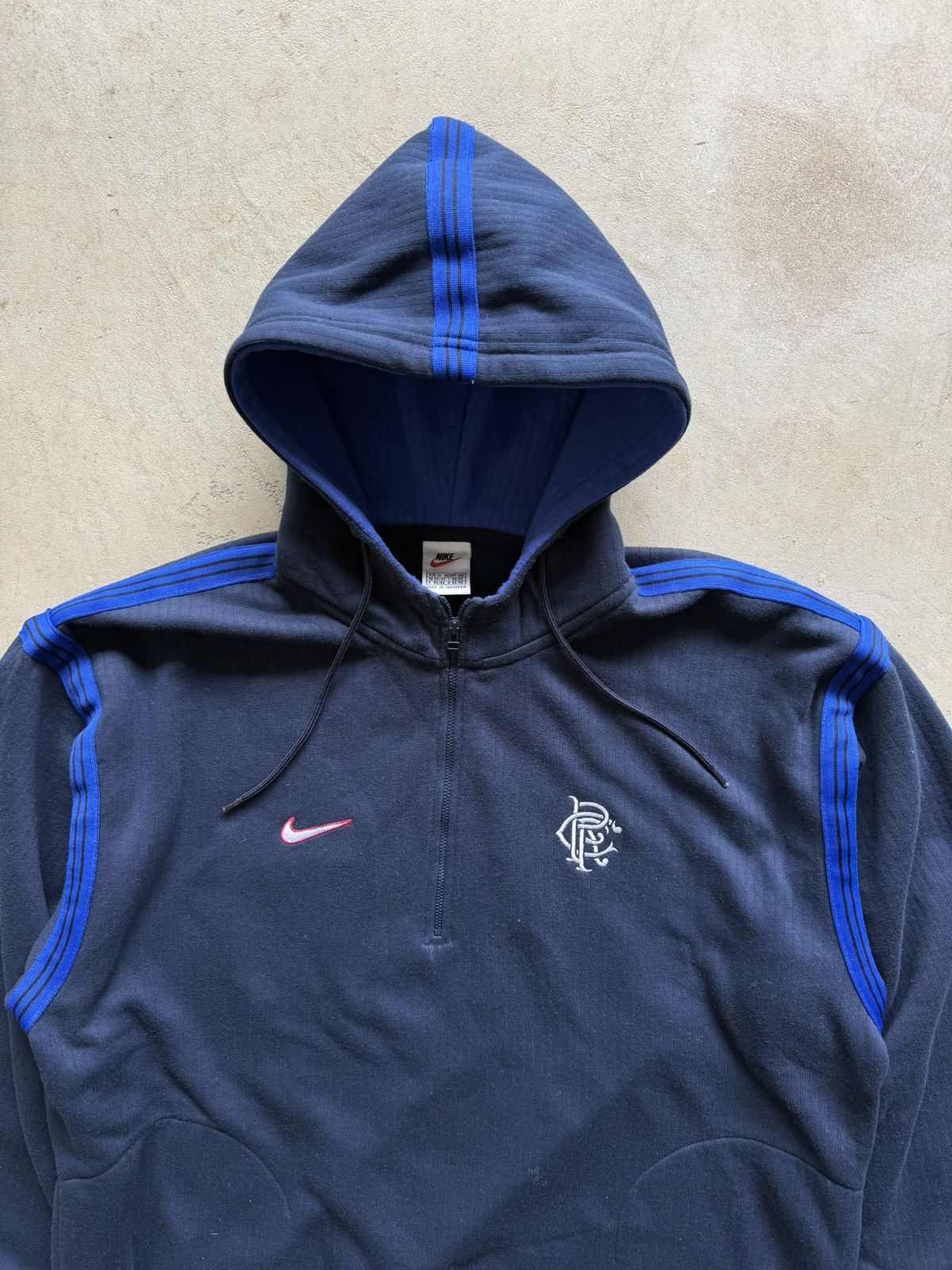 Nike Vintage 90s Nike Rangers FC Soccer Quarter Zip Sweatshirt Size US XL / EU 56 / 4 - 3 Thumbnail