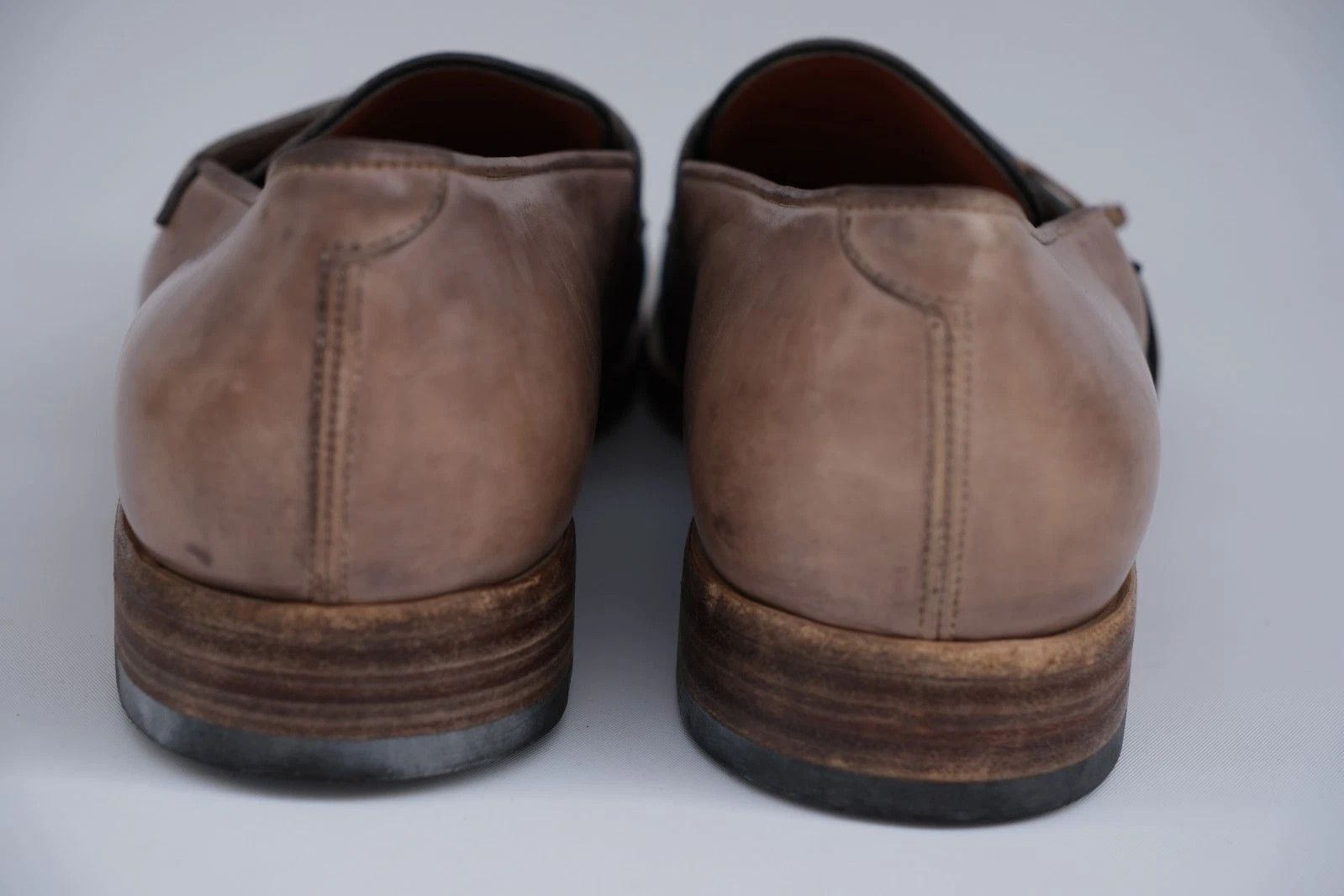 Santoni NEW Santoni Leather Loafers Shoes Brown EU 44 UK 10 US 11 Size US 11 / EU 44 - 3 Thumbnail