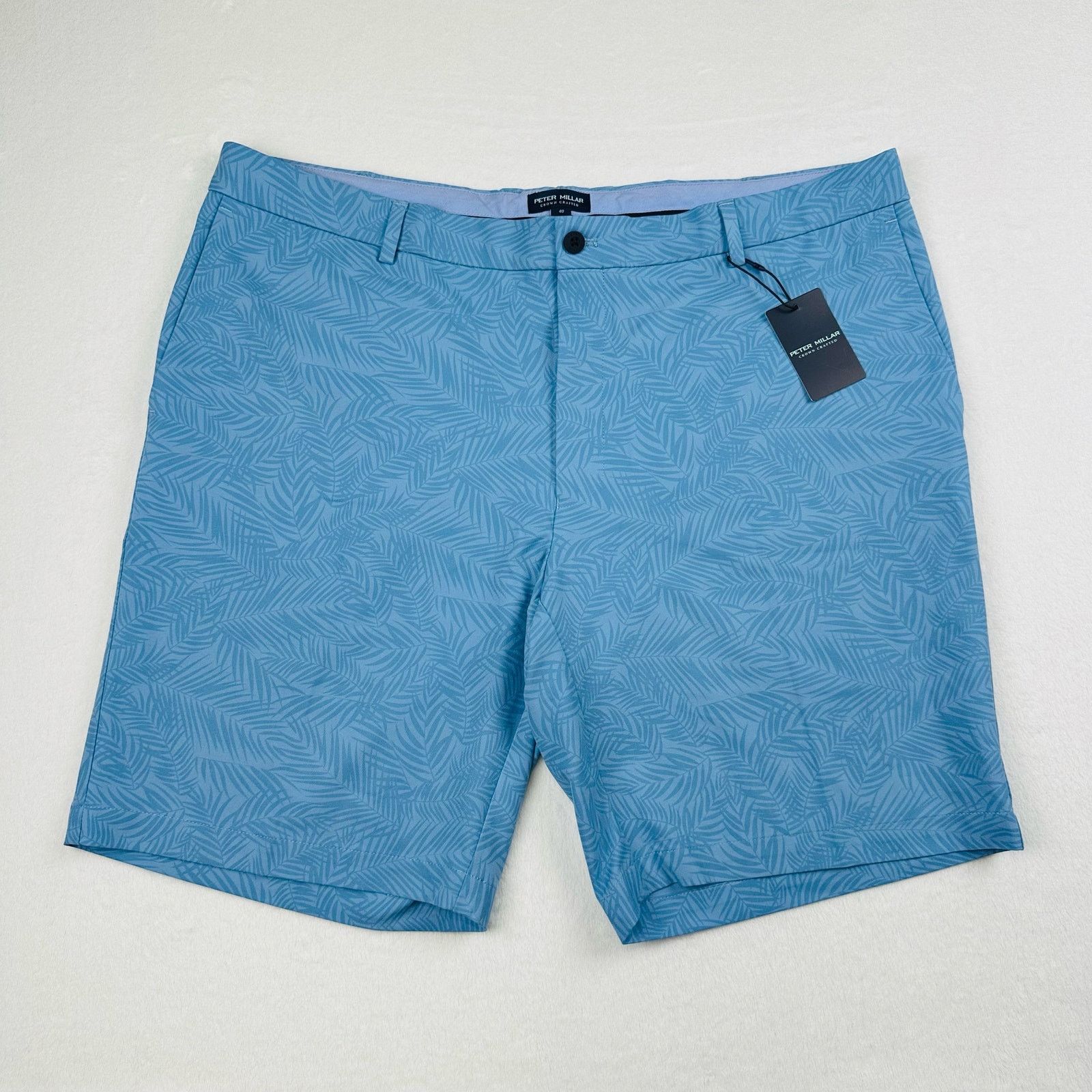 Peter Millar Blue Striped Flat hot Front Shorts Sz 40