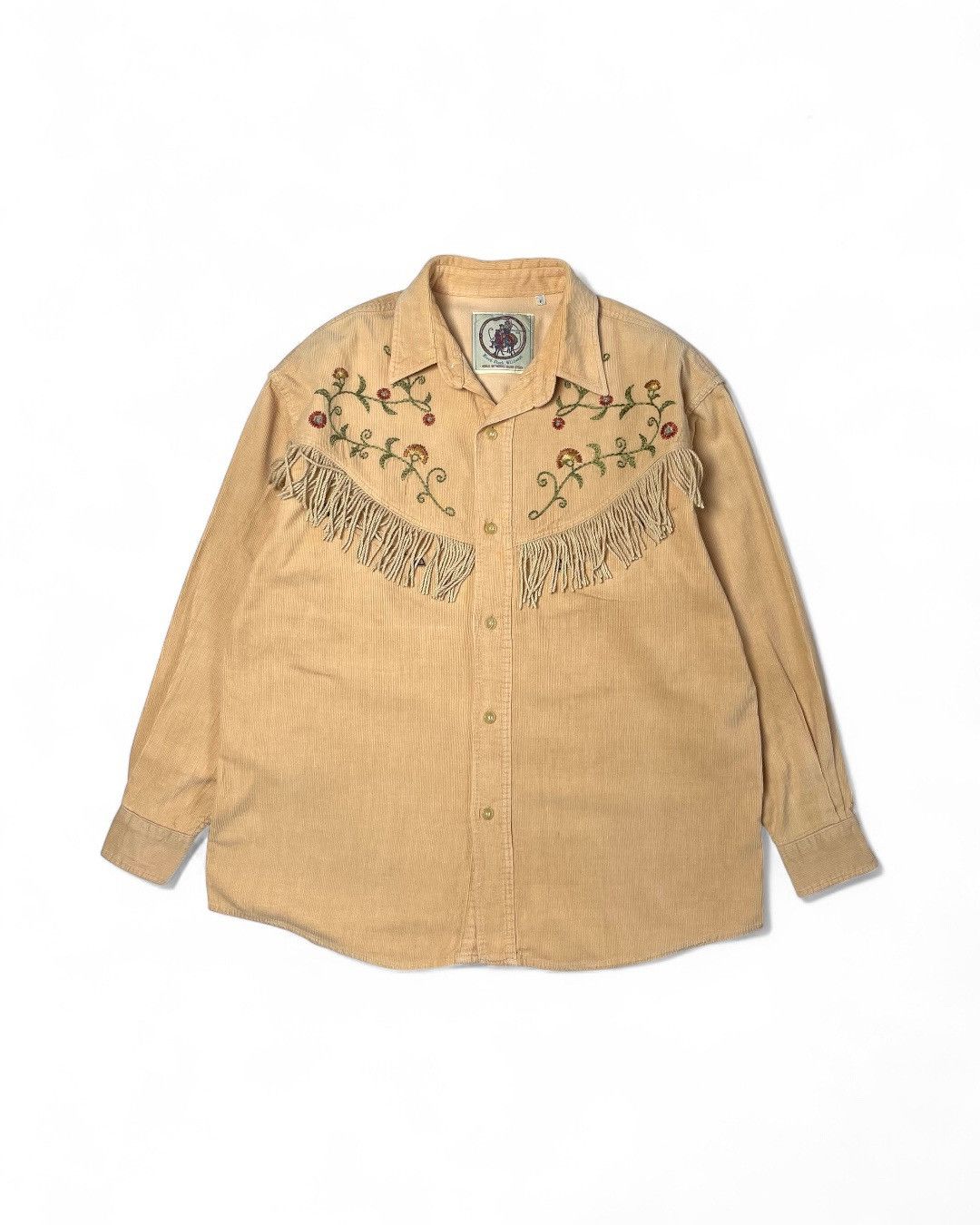 Vintage 1990s Blood Stock Wildwest Western Cowboy Corduroy Shirt Size US L / EU 52-54 / 3 - 1 Thumbnail