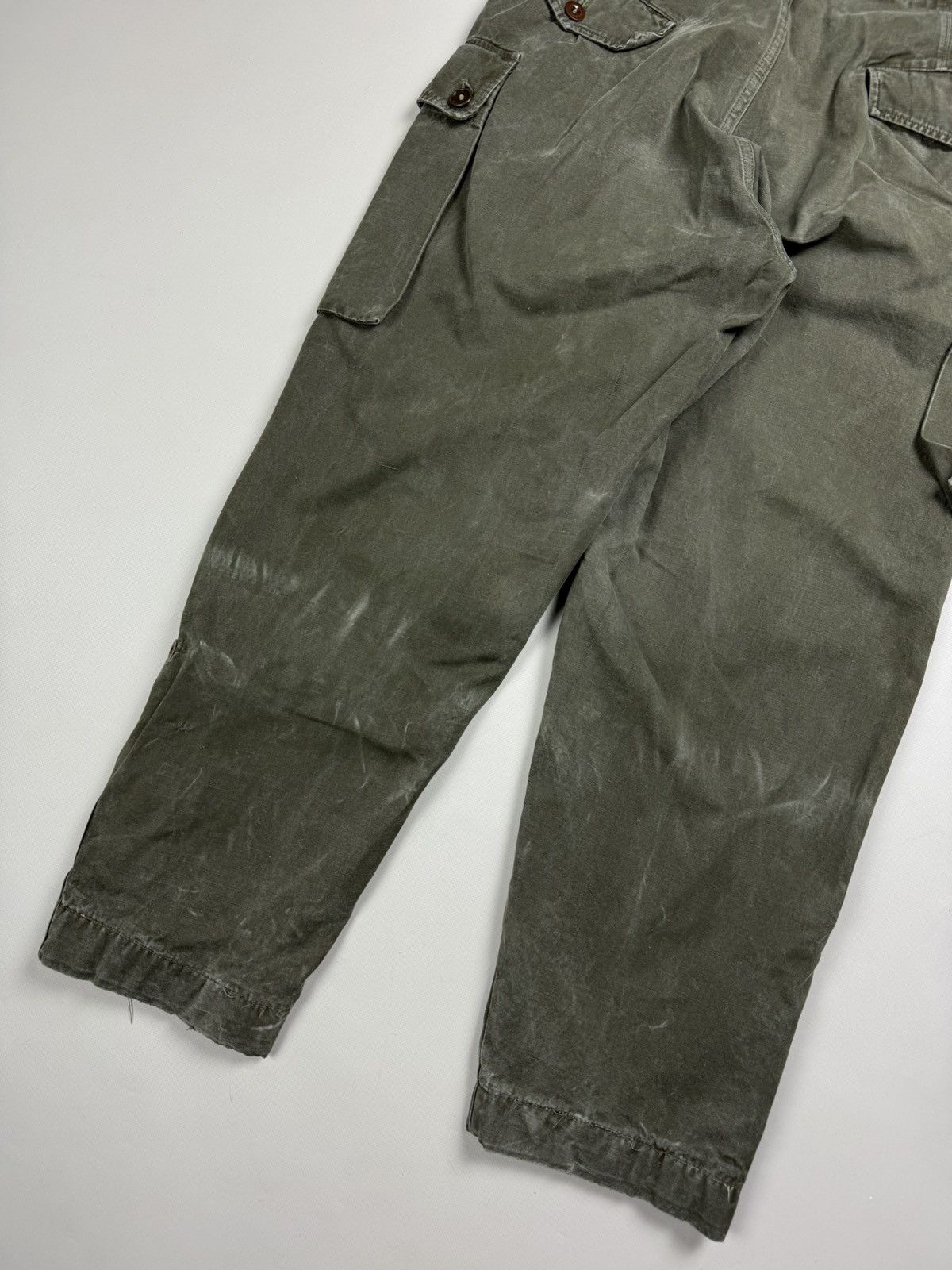 Vintage 950s Belgian Army A.M. Seynaeve Cargo Trousers Pants Size US 30 / EU 46 - 20 Thumbnail