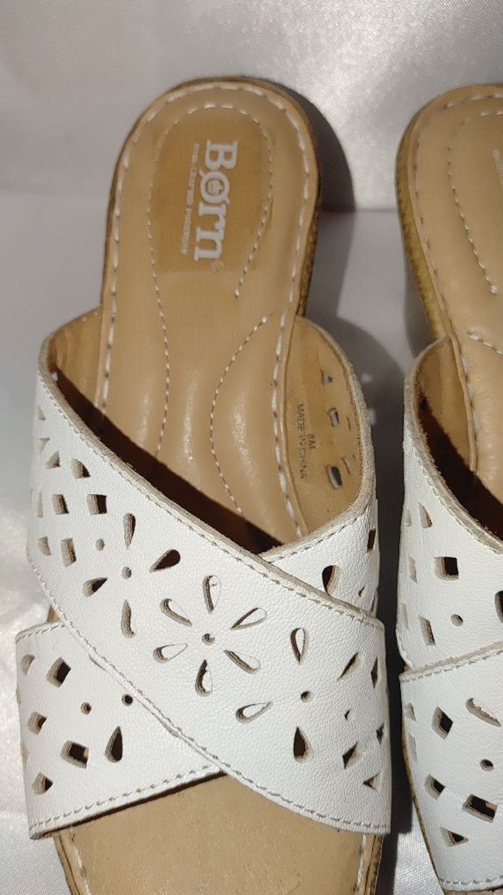 Born Born Canova Leather Wedge Sandal Size 8M Size US 8 / IT 38 - 6 Thumbnail