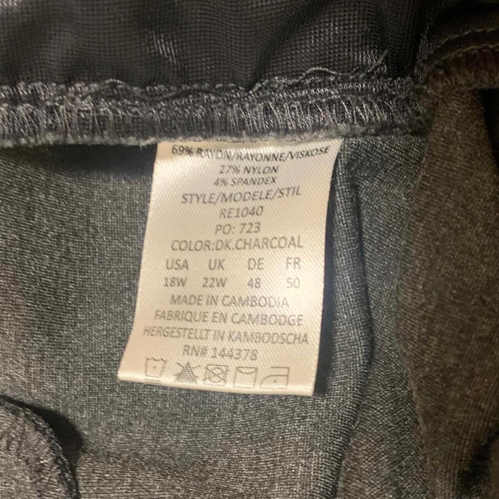 Other Rekucci Women's Size 18W Dark Gray Casual W40x29.5 Pants Size 40" / US 18 - 10 Thumbnail