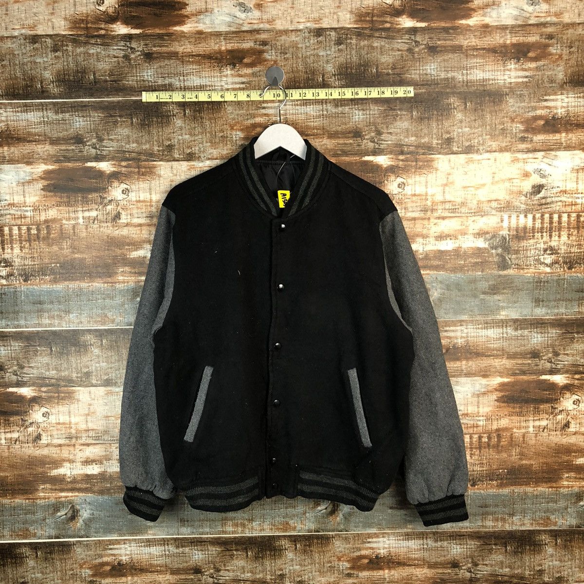 Japanese Brand Black Bombers varsity Jacket #A1305