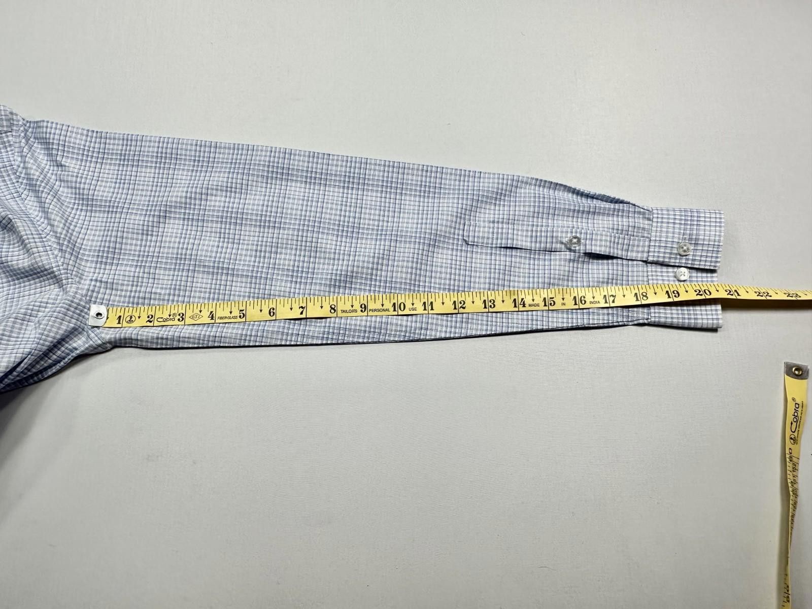 Calvin Klein Calvin Klein Blue Checked Slim Fit Stretch Button Down S Size US S / EU 44-46 / 1 - 7 Thumbnail
