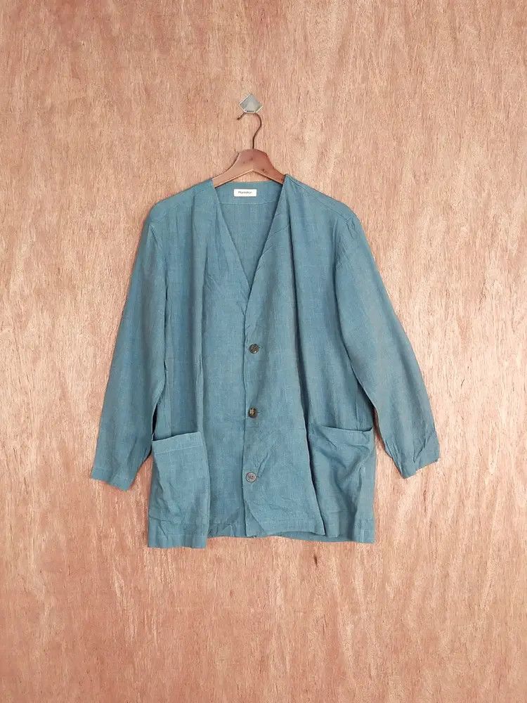 Issey Miyake DL Plantation issey miyake Blue Cardigan #S234 Size M / US 6-8 / IT 42-44 - 1 Thumbnail