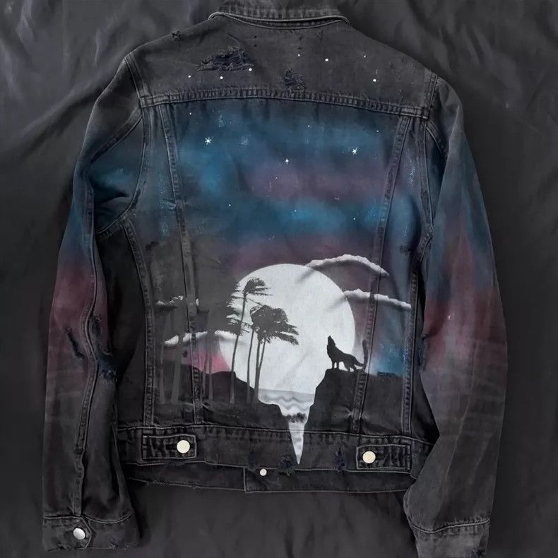 Amiri Amiri Airbrush Trucker Jacket-2506 Size US M / EU 48-50 / 2 - 2 Thumbnail