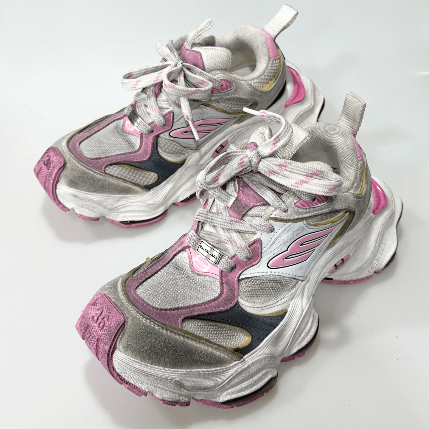 Balenciaga Balenciaga Cargo Pink Distressed Shoes Size US 5 / IT 35 - 1 Thumbnail