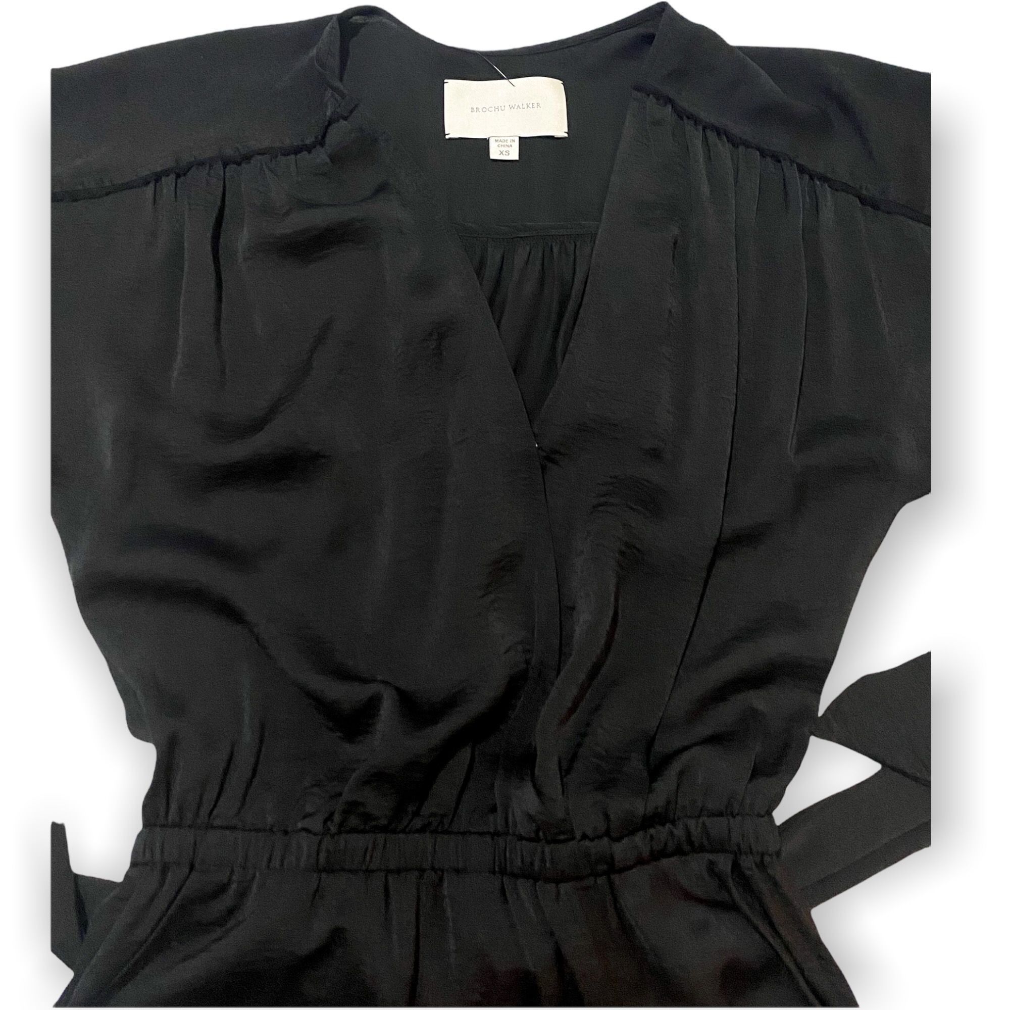 Brochu Walker Ally Black Tie Waist Jumpsuit, Size XS, New wi