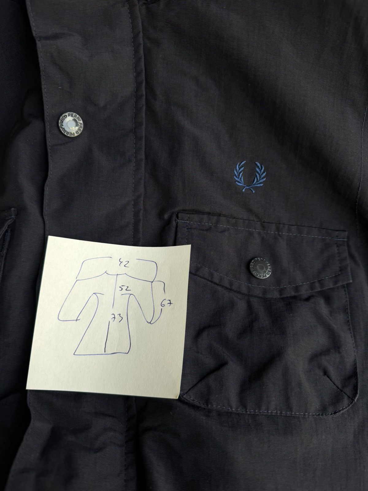 Fred Perry Fred Perry jacket Mountain Parka navy blue patch pocket men Size US S / EU 44-46 / 1 - 7 Thumbnail