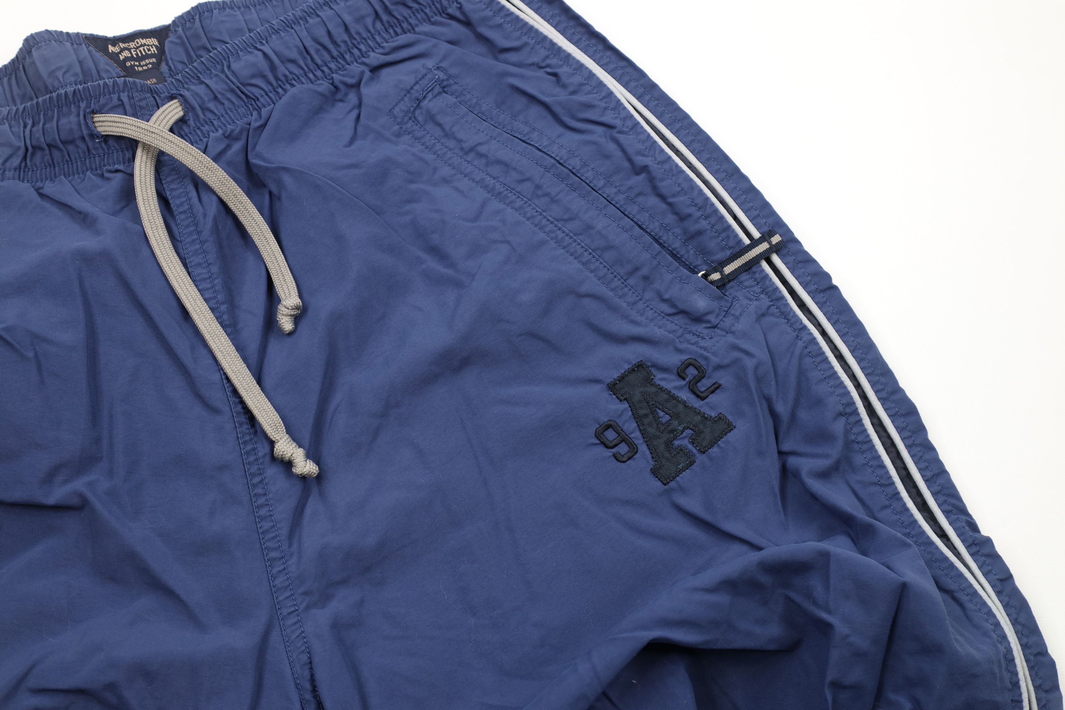 Abercrombie & Fitch × Vintage Vintage 90s Abercrombie & Fitch Striped Wide Leg Pants Blue Size US 34 / EU 50 - 8 Thumbnail