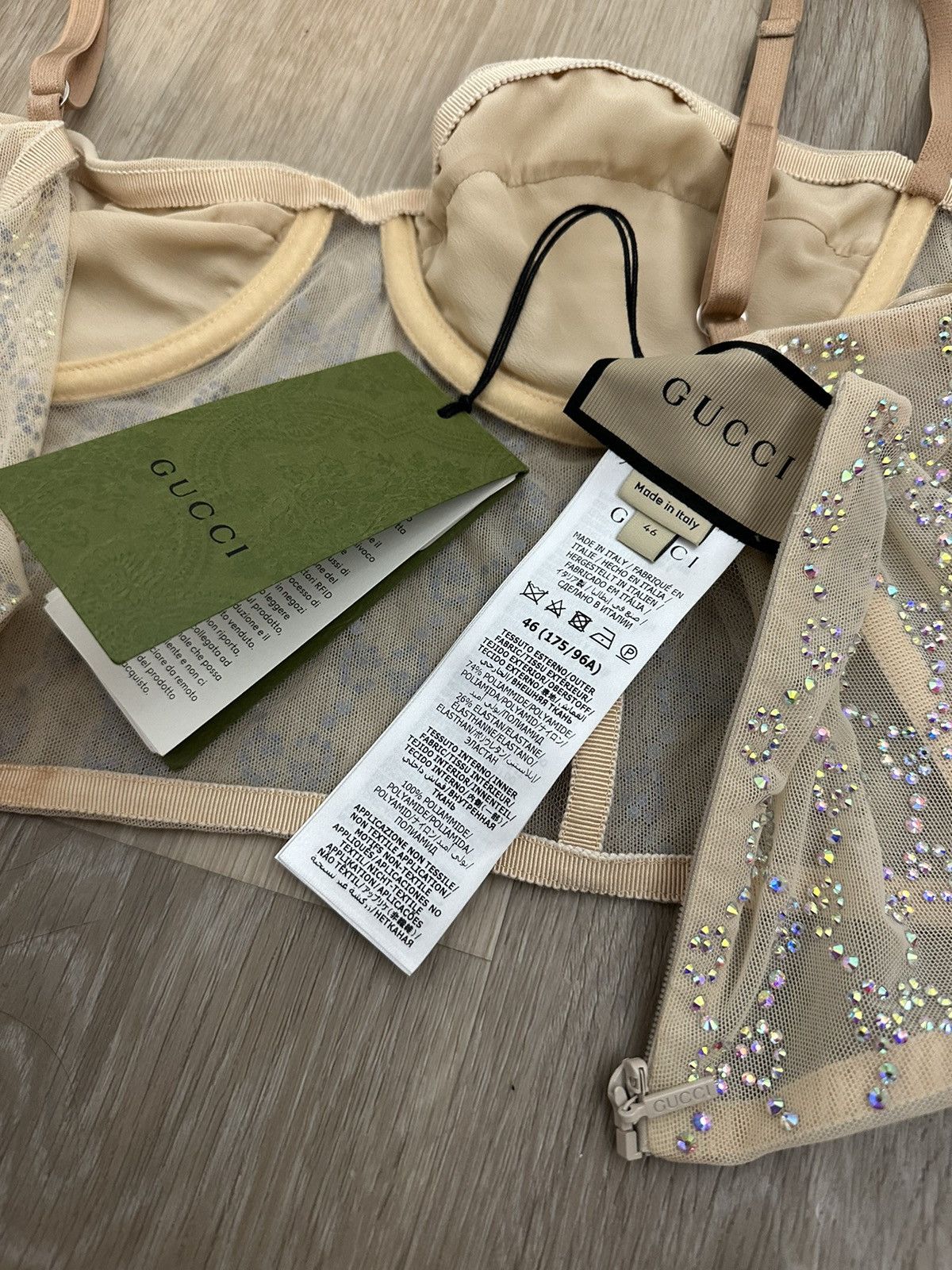 Gucci Gucci crystal monogram bustier top Size L / US 10 / IT 46 - 3 Thumbnail